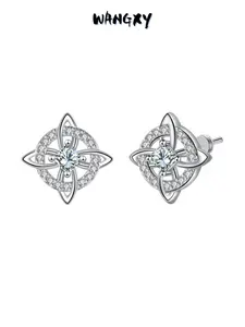 WANGXY Celtic Knot Stud Earrings for Women S925 Sliver Needel Triquetra Hypoallergenic Piercing Studs for Sensitive Ears Trendy Dainty Irish Gifts