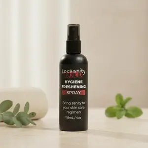 Locsanity BOLD Men's Personal Hygiene Freshening Spray, Groin, Armpits, Anywhere that's funky Body Care Antibacterial Eucalyptus Mint Turmeric Cleanser Deodorant Deodorant