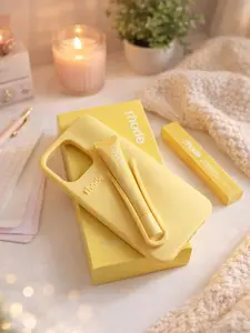 Premium Rhode Lip Gloss Holder Phone Case for iPhone 11 12 13 14 15 16 17 | Soft Silicone Protective Cover | Cute Aesthetic Makeup Case for Women & Girls