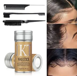 4 PCS Hair Wax Stick Set with Brush & Combs, Frizz Control & Flyaway Smoothing,  No Residue Hair Finishing Stick, Safe for Skin, Scalp & Edges, Long-Lasting & Professional Hair Styling Tools for Women, Girls & Kids