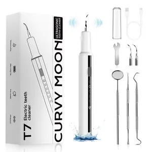Oral Plaque/Tartar Remover for Teeth, Dental Calculus Remover Teeth Cleaning Kit with LED Light & 5 Adjustable Modes Rechargeable White Cleansing