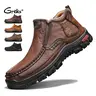 GREKS Men's Slip-On Boots Casual Everyday Wear for Fall Black Walking Shoes