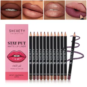 12pcs Matte Lip Liner Set, Define Your Lips, 12 Colors Lipstick Pencil Kit, Perfect for Makeup Enthusiasts & Daily Use, Lip Liner Pencils