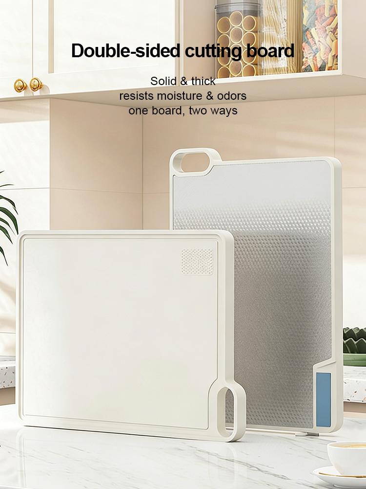 Dual-Sided Cutting Board with Built-in Knife Sharpener, Food-Grade PP & 304 Stainless Steel, Self-Standing Space-Saving Design, Non-Slip Kitchen Prep Station