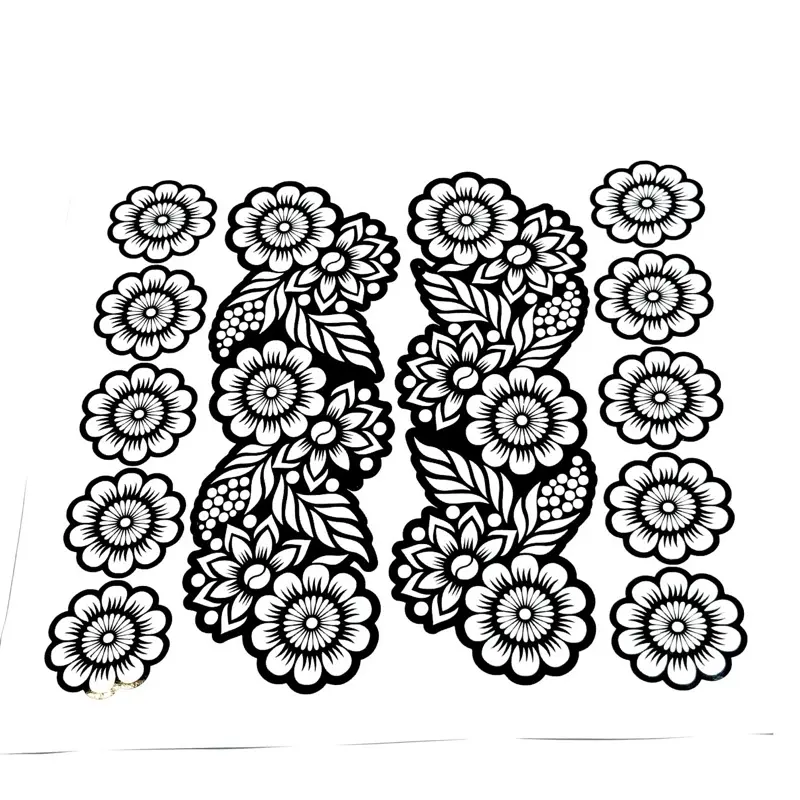 Henna Stencils for Precise Backhand and Finger Body Art, Temporary Tattoo Templates for Sparkly Glitter Tattoos and Better Adherence, Precision, Temporary Tattoos, Finger/Backhand