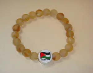 Palestine Citrine Beaded Bracelet