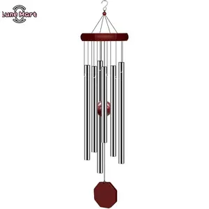 Memorial Wind Chimes Outdoor Large Deep Tone, Sympathy Wind-Chime Personalized with 6 Tuned Tubes, Elegant Chime for Garden Patio Balcony and Home