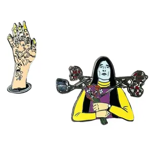 Wicker Man Hand of Glory Lord Summerisle enamel pin set