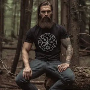 Vegvisir T Shirt, Viking Shirt, Vegvisir Shirt, Viking Style, Rune Shirt, Goth T Shirt, Metal T Shirt, Goth Viking Shirt, Mens Goth Shirt