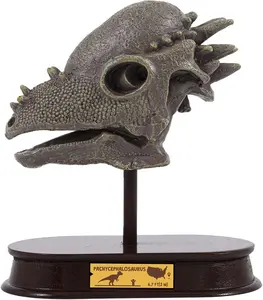 Dinosaur Excavation Kit for Kids, 5.5” Pachycephalosaurs Skull Excavating Set with Fossil Digging Tools and Stand, Fun Science Activity Toy, Educational Dinosaur Gift for Boys and Girls