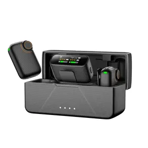 S20 Wireless Lavalier Microphone Magnetic Audio Portable Bluetooth Digital Noise Canceling & HiFi, Touchscreen, 250m range