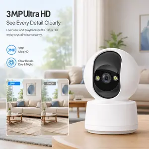 Smart HD Camera: 3MP/2K Ultra HD resolution, 360° panoramic view | Wall-mounted design | A must-have gadget for tech enthusiasts | Ideal holiday gift