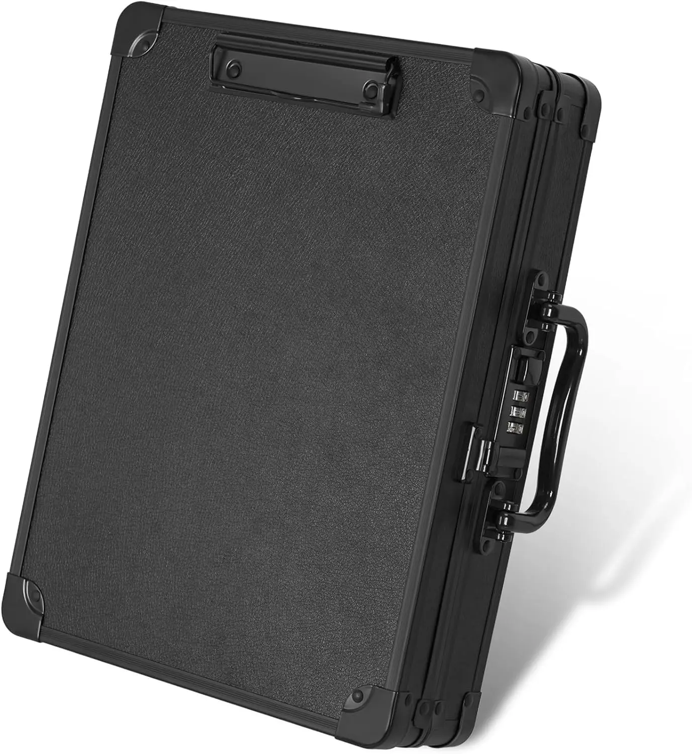 Clipboard with Storage Combination Lock with Handle | metal clipboard with storage aluminum briefcase Storage Clipboard 13.5 x 10 Inches, Black