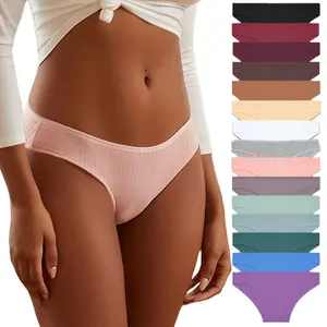 FINETOO 15PCS Cotton Panties for Women Seamless Underwear Outfit Maternity Basic Minimalist Comfortable Bikini Briefs S-XL Size