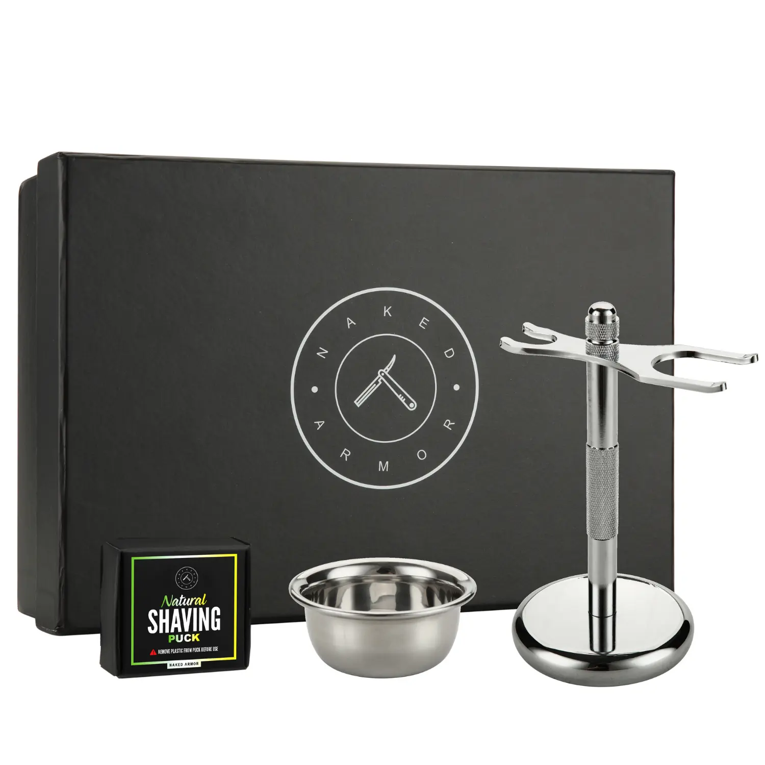 Naked Armor Safety Razor Stand Kit 3 Pieces