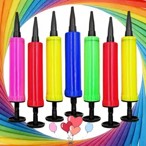 6/12pcs 17.5cm Manual Mini Plastic Balloon Pump Suitable for Various Inflatable Balloon Holiday Party Balloons Inflation Accessories