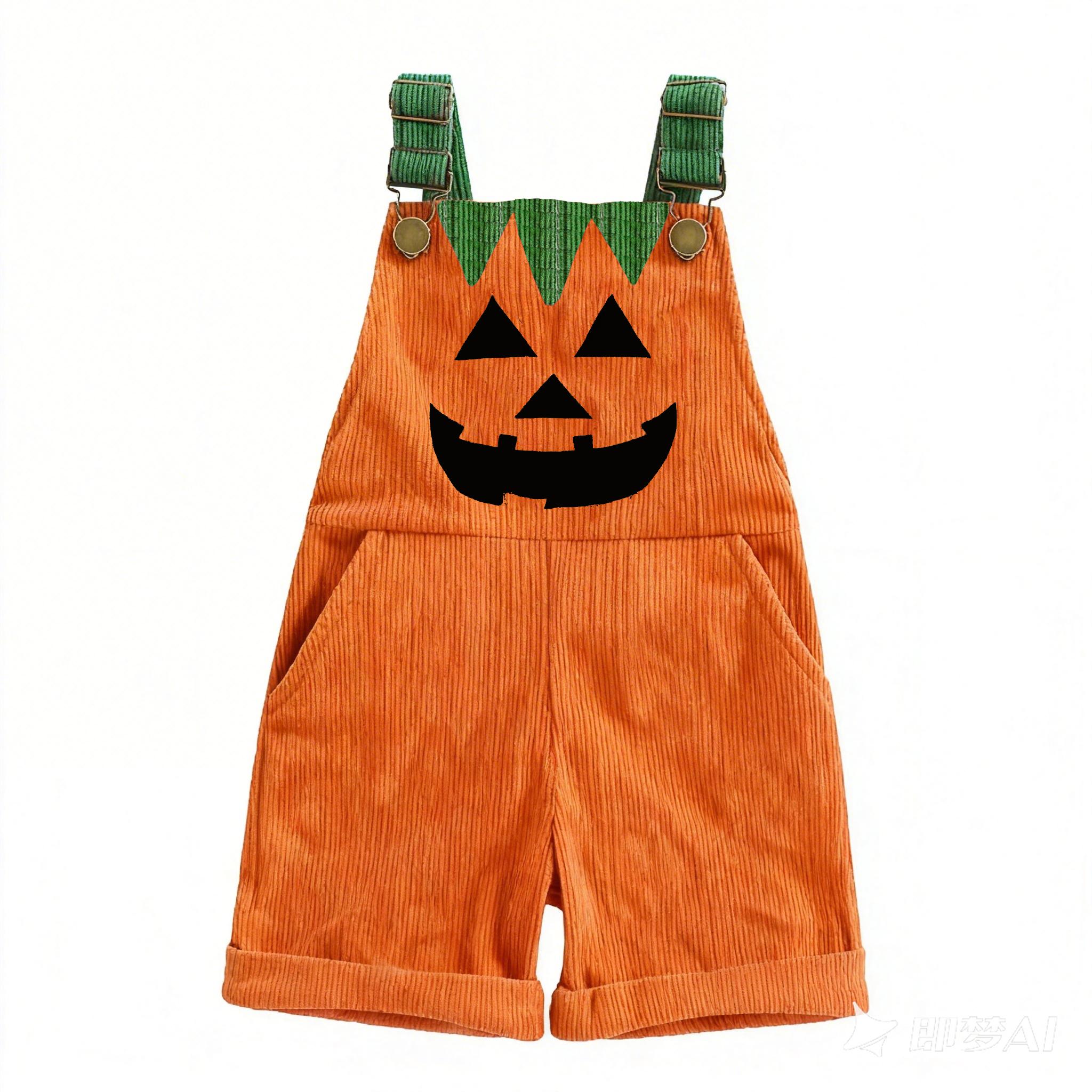 Toddler Corduroy Overalls with Suspenders, Pockets, 2 Ghost/Pumpkin Motifs - Soft Thick Wale, Boy Jumpsuit for Family Gathering, Kindergarten Party Costume Toddler Corduroy Overalls with Suspenders, Pockets, 2 Ghost/Pumpkin Motifs - Soft Thick Wale, Boy Jumpsuit for Family Gathering, Kindergarten Party Costume