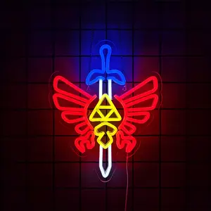 Sword Neon Sign Gamer Neon Signs for Wall Decor Gaming Room Decor LOZ Gifts Master Sword LED Sign Room Decor Neon Light up Sign for Bedroom Boys