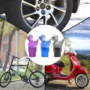 4/8PCS Glow in The Dark Duck Tire Valve Stem Caps, Universal Fit for Most Cars, Motorcycles & Bikes, Cute Decorative Valve Covers