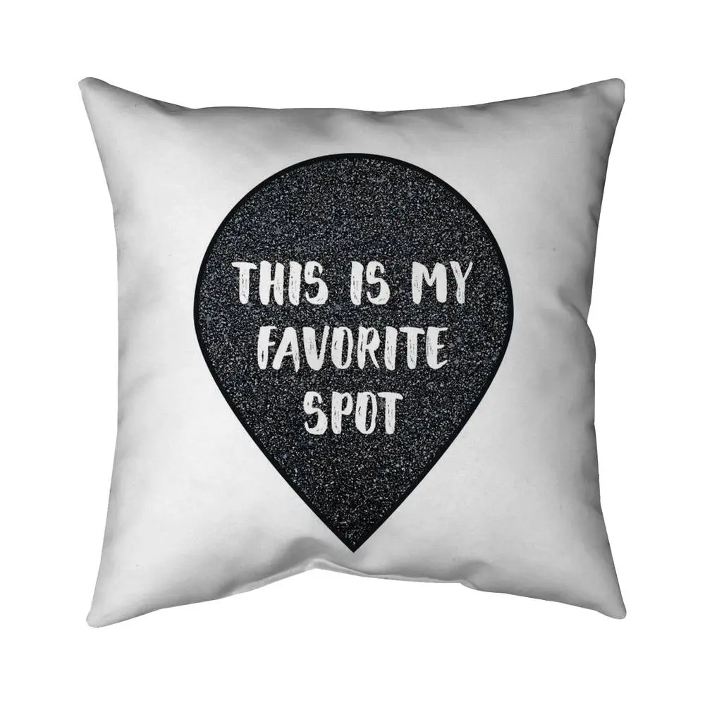 Begin Home Decor 5542-1818-QU20 18 x 18 in. Its My Favorite Spot - Black Man Outdoor Throw Pillow