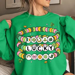 St.Patricks Day Friendship Bracelet Shirt, St Patrick Shirt, St.Patricks Day Coquette Shirt, St Patricks day Shirt, St Patty day Shirt, Lucky mama Shirt