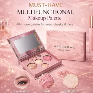 Baked Palette  Includes Bronzer Blush Highlighters and 3 Eyeshadows Travel-Friendly Makeup Palette