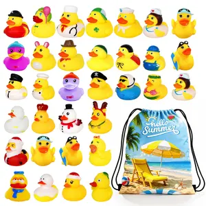 Mixed beach duck set, including hand-padded bag, water pool party decoration, birthday party decoration, holiday small ornaments, Easter small ornaments as gifts