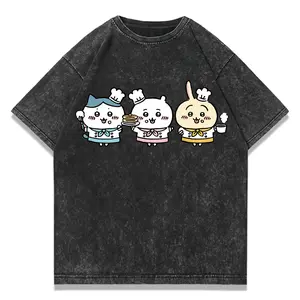 valentine shirts Heavy Metal Usagi Hachiware Washed T Shirts Streetwear Hip Hop Vintage T-Shirts Tee Shirt for Men Women Cotton Oversize42