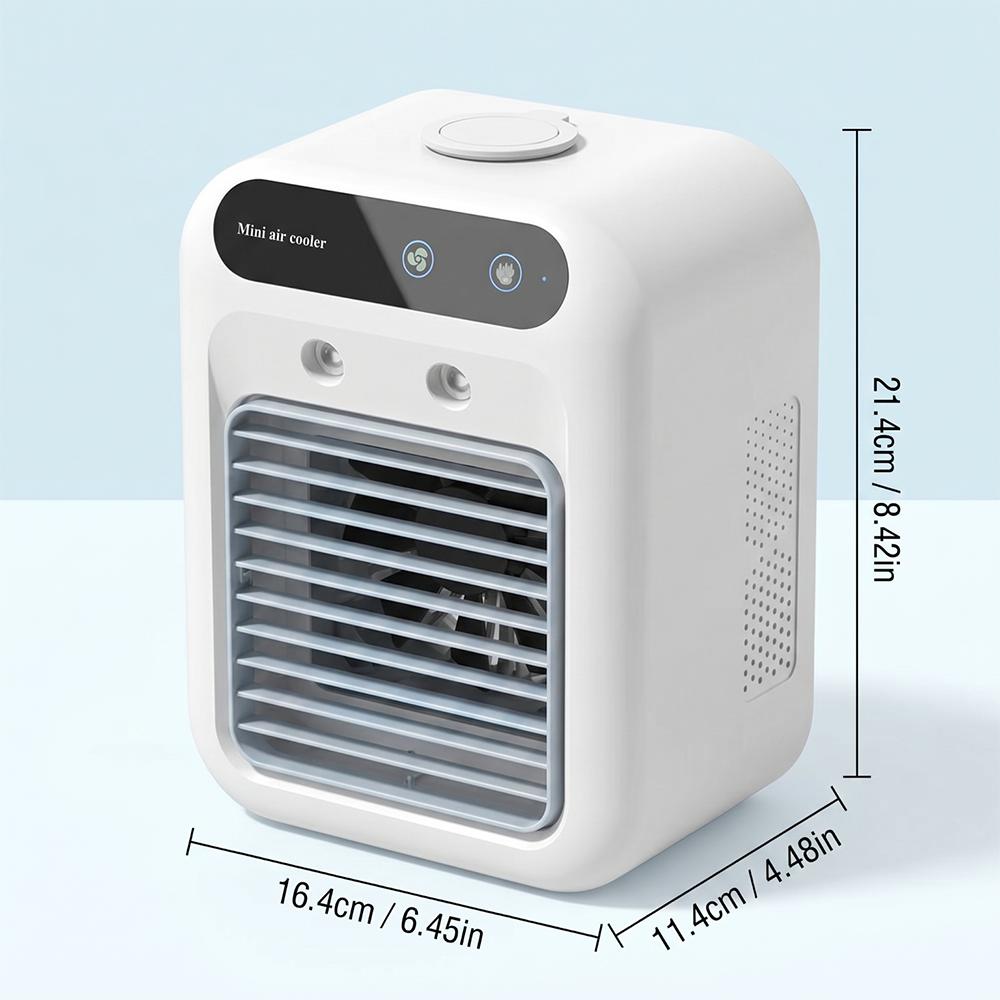 【FathersDayGift】 2026 NEW Portable Air Cooler,3-in-1 Cooling Fan with 2 Mist Speeds – Personal Evaporative Cooler for Bedroom, Office & Camping, 1800mAh Battery & 500ml Tank Portable Air Conditioner,summerwins 【FathersDayGift】 2026 NEW Portable Air Cooler,3-in-1 Cooling Fan with 2 Mist Speeds – Personal Evaporative Cooler for Bedroom, Office & Camping, 1800mAh Battery & 500ml Tank Portable Air Conditioner,summerwins