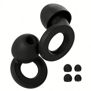 Comfortable Fit Ear Plugs for Sleeping Noise Cancelling 30dB Reusable Silicone Earplugs with 3 Sizes & Carrying Case for Concerts Travel Work Study Sleep Earplugs Swimming Accessories Swim Kit