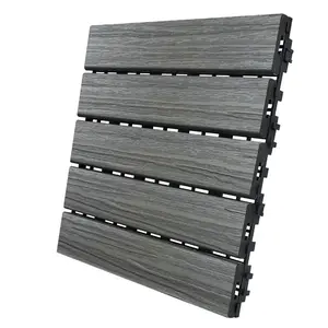 Aura 5011911 6 sq. ft. 12 x 12 in. Gray Oak Composite Balcony & Deck Tiles - Pack of 6
