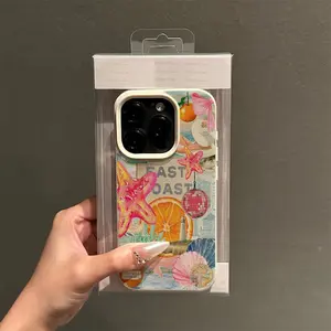 Multicolor Starfish Shell Pattern Tpu Phone Case for iPhone 17 16e 16 15 14 13 12 11 Pro Max Air X XR XS Max 8 7 Plus, Anti-Drop Matte Back Cover