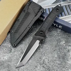 New Multi-Function Hiking and Climbing Fixed-Blade Knife (with Sheath), 420 Steel Blade, ABS Handle, High-Hardness Everyday Carry Knife for Jungle Camping, Hiking, and Fishing