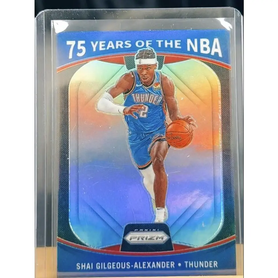 Panini Prizm Shai Gilgeous-Alexander 75 Years of the NBA Anniversary Edition Thunder Card
