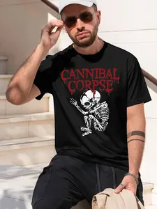 CANNIBAL CORPSE 2026 new model Black/White Tee Stylish & Comfortable Loose Crew Neck Short Sleeve T-shirts Versatile On Trend Eye Catching Printed Graphic Casual Tee for Daily Wear Outings & Leisu