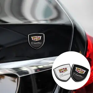 Cadillac Metal Shield Car Emblem Sticker, High-Strength Metal, 3D Embossed, Waterproof Sunproof Scratch-Resistant, Luxury Feel