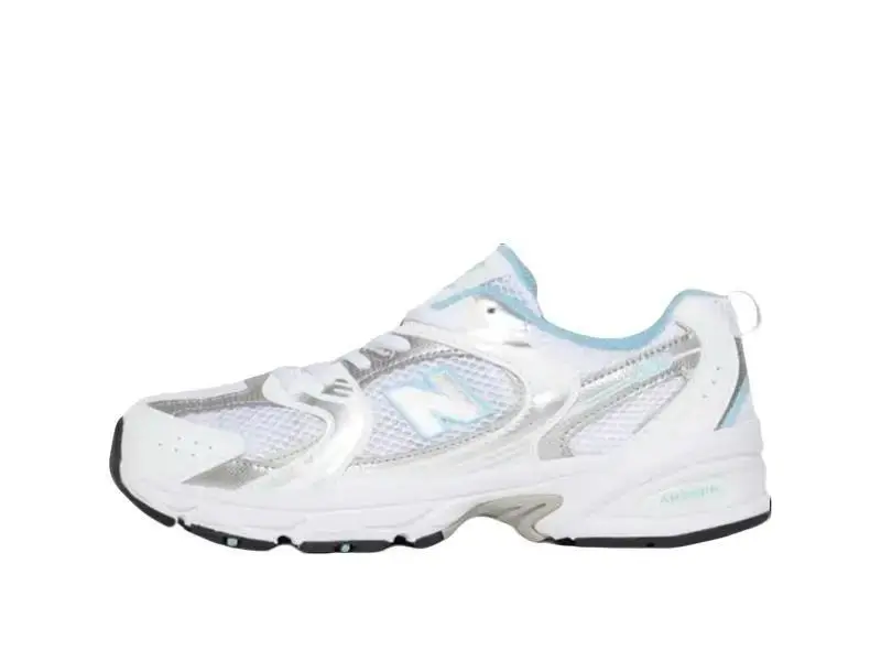 New Balance 530 White Chrome Blue Women’s & Youth Fashionable Casual Sneakers - Comfy Daily Walking Trainers, Mesh, Retro, Running Footwear, Sporty Look, Abzorb Cushioning, 5.5Y / 7W