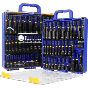 55PCS Impact Nut Driver Set, Magenetic Nut Driver Set for Impact Drills and Premium Deep Drivers, Wing Nut Setters, 1/4'' Quick Change, Bit Extention, S2 Steel Bits, Pivoting Nut Setter Swing Ratchet Brake Caliper Press Tool palm socket installation hand