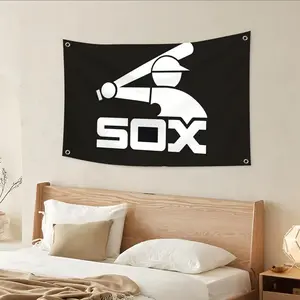 CWS Chicago White Sox MLB Flags Custom Camping Outdoor Garden room Bedroom Decor Party Backdrops Wall Art Wall Hanging Tapestry Family Gifts