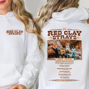 Red Tour Clayy Strays 2 Sides Hoodie, Country Rock Merch, Country Music Concert Outfit, Unisex Sweater Pullover Tee