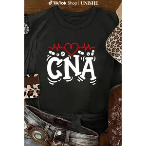 100% Cotton CNA Certified Nursing Assistant Casual T-Shirt