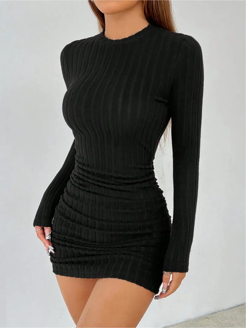 Long sleeve fitted casual dress - TikTok Shop Long sleeve fitted casual dress - TikTok Shop