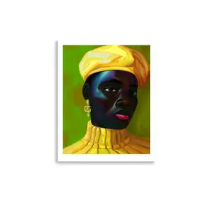 Madame in Yellow Poster - Elegant Design with Yellow Background - Ideal for Home Decor and Personal Use