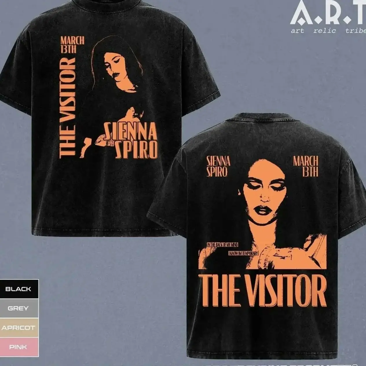 [Color Edition] Sienna Spiro Washed Shirt, Visitor Album Tshirt, SINK NOW SWIM LATER Graphic Tee, Indie Pop Concert Merch, Vintage Music Wash T-Shirt, Y2K Unisex Cotton T Shirt, Fan Gift Outfit, Fan Merch Apparel P0S IXP