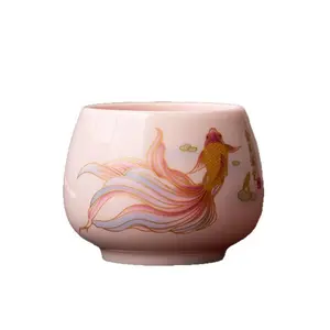 maileg collectionOriginal mineral powder mud kung fu tea set cup master cup single cup female pink tea cup built single ceramic large tea bowl