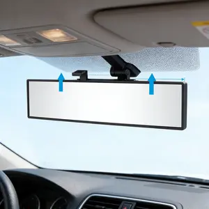 Universal 11.81-inch panoramic convex embedded wide-angle rearview mirror, which can effectively reduce the risk of car accidents SUV、 The impact of blind spots on trucks, anti fall design - transparent version