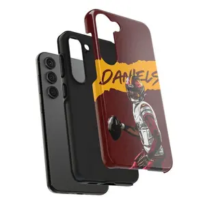 Jayden Daniels Phone Case Impact Resistant Commanders Two-In-One Drop-Resistant Mobile Phone Case for iPhone17 16 15 14 Pro Max Pro Plus and Samsung S25 24 23 Protection Safety