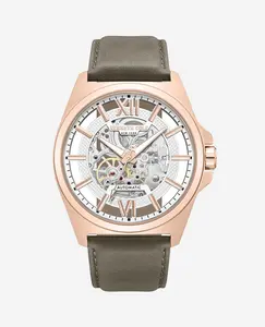 Skeleton Automatic Strap Watch