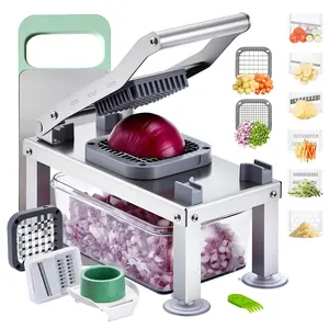 VEVOR Vegetable Chopper Mandoline Slicer, TikTokShopBlackFriday, All-in-1 Food Veggie Cutter with 8 Stainless Steel Blades, Cheese Grater Onion Potato Salad Dicer with Container,Kitchen Gadgets&Essentials Home Appliances