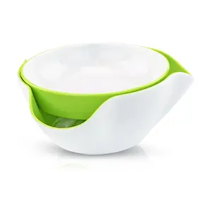 Southern Homewares Double Pedestal Pistachio Bowl | Serving Dish with two Tiers for Nuts and Shells | Best for Nuts, Fruits, Candy, and Snacks